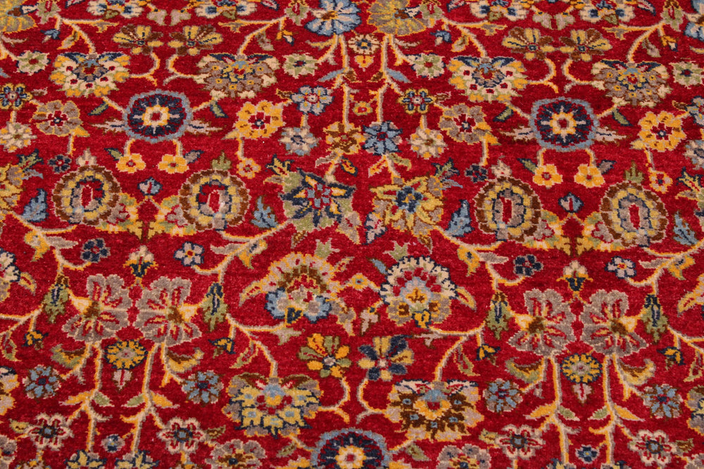 handmade Transitional  Red Blue Hand Knotted RECTANGLE 100% WOOL area rug 9' x 12'