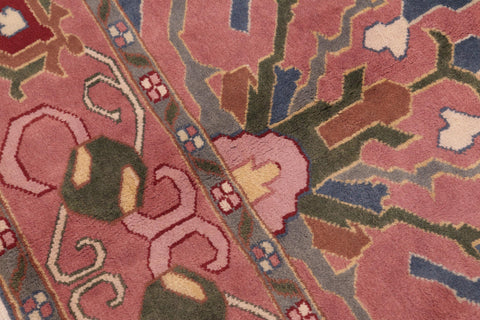 handmade Traditional Kafkaz Blue Pink Hand Knotted RECTANGLE 100% WOOL area rug 8' x 10'