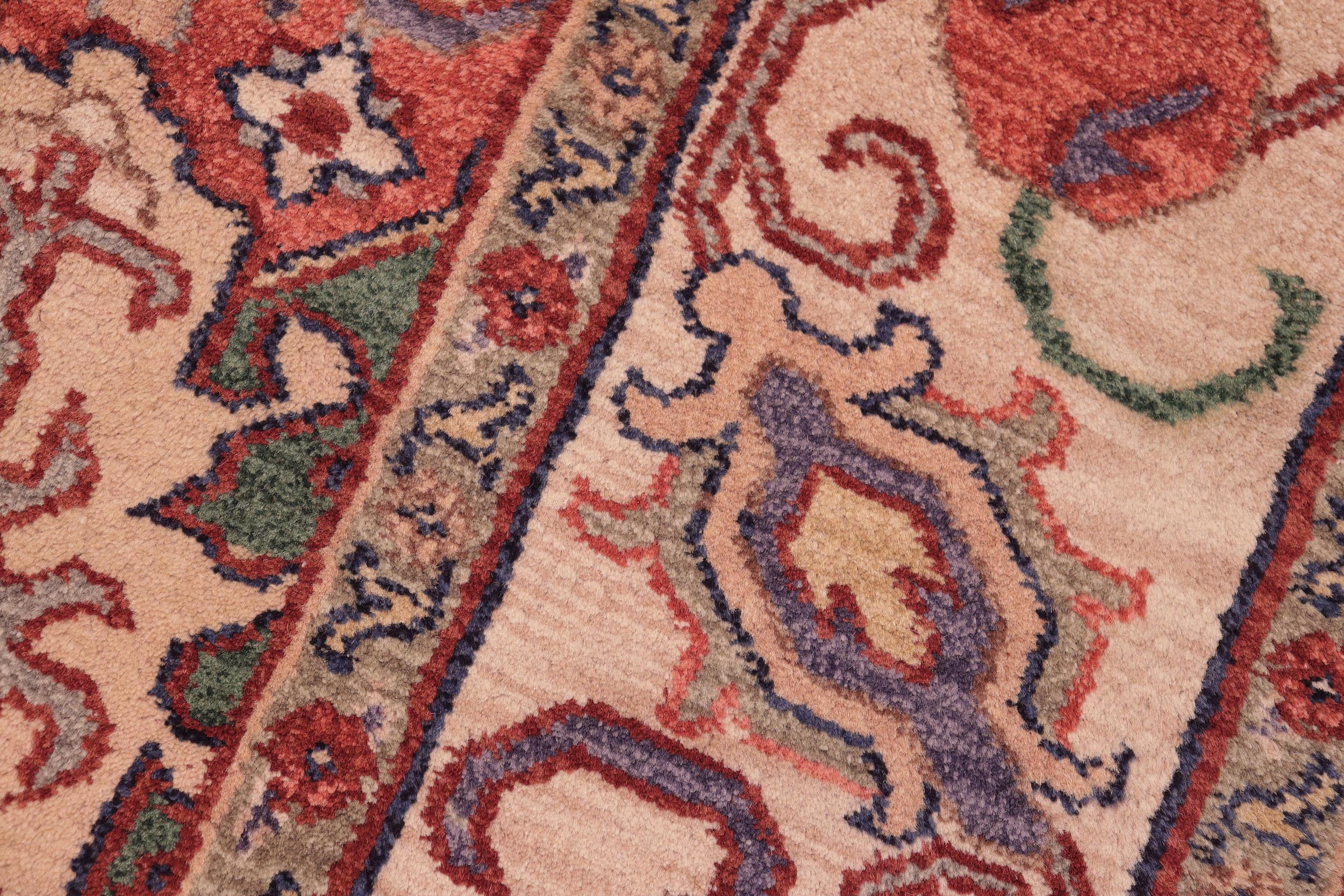 handmade Traditional Kafkaz Green Ivory Hand Knotted RECTANGLE 100% WOOL area rug 8' x 10'