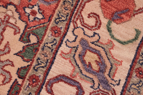 handmade Traditional Kafkaz Green Ivory Hand Knotted RECTANGLE 100% WOOL area rug 8' x 10'