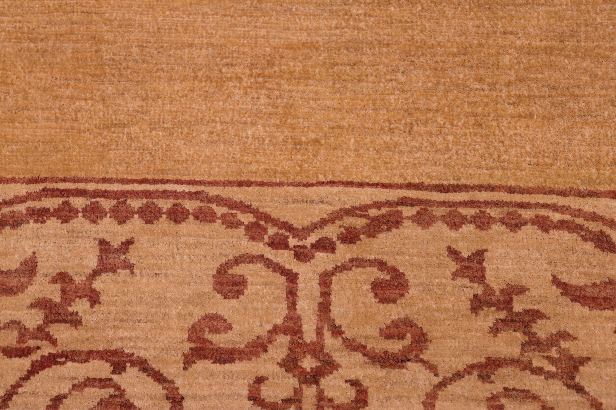 handmade Modern Kafkaz Green Ivory Hand Knotted RECTANGLE 100% WOOL area rug 9' x 10'