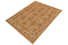 handmade Traditional Kafkaz Tan Green Hand Knotted RECTANGLE 100% WOOL area rug 9 x 12