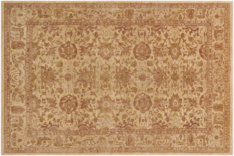 handmade Traditional Kafkaz Tan Green Hand Knotted RECTANGLE 100% WOOL area rug 9x12