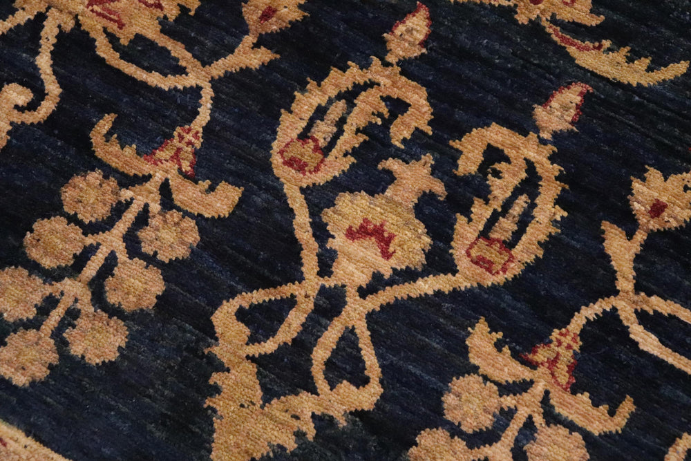 handmade Transitional Kafkaz Blue Red Hand Knotted RECTANGLE 100% WOOL area rug 9' x 12'