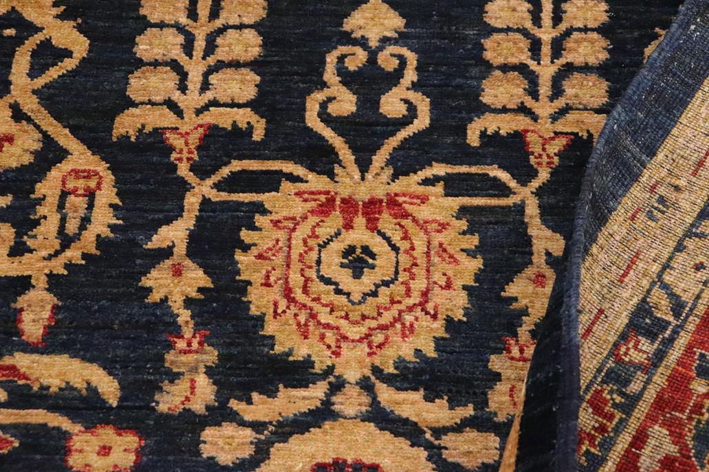 handmade Traditional Kafkaz Blue Red Hand Knotted RECTANGLE 100% WOOL area rug 9 x 12