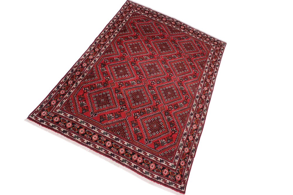 handmade Traditional Antique Red Black Hand Knotted RECTANGLE 100% WOOL area rug 6 x 10