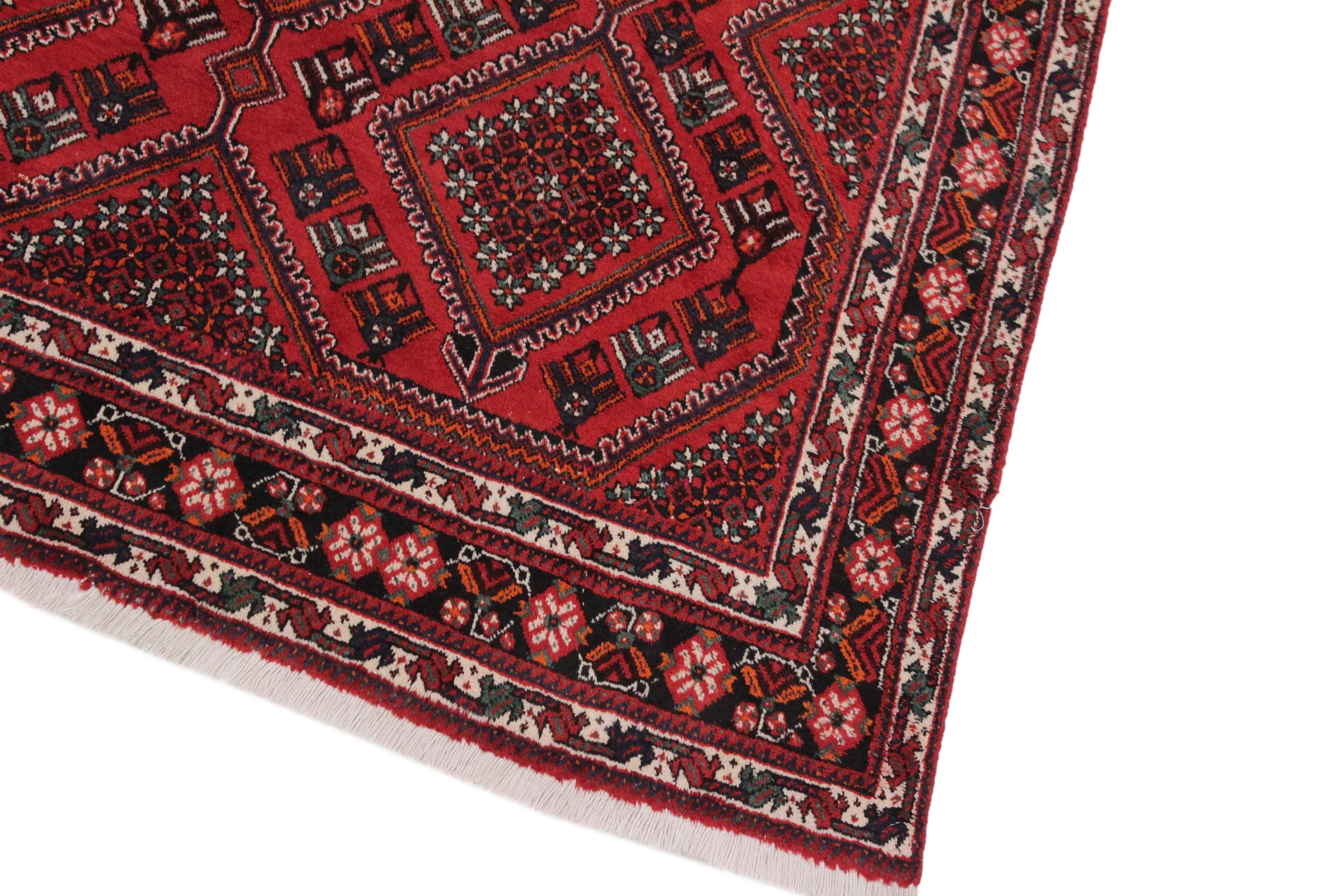 handmade Traditional Antique Red Black Hand Knotted RECTANGLE 100% WOOL area rug 6 x 10