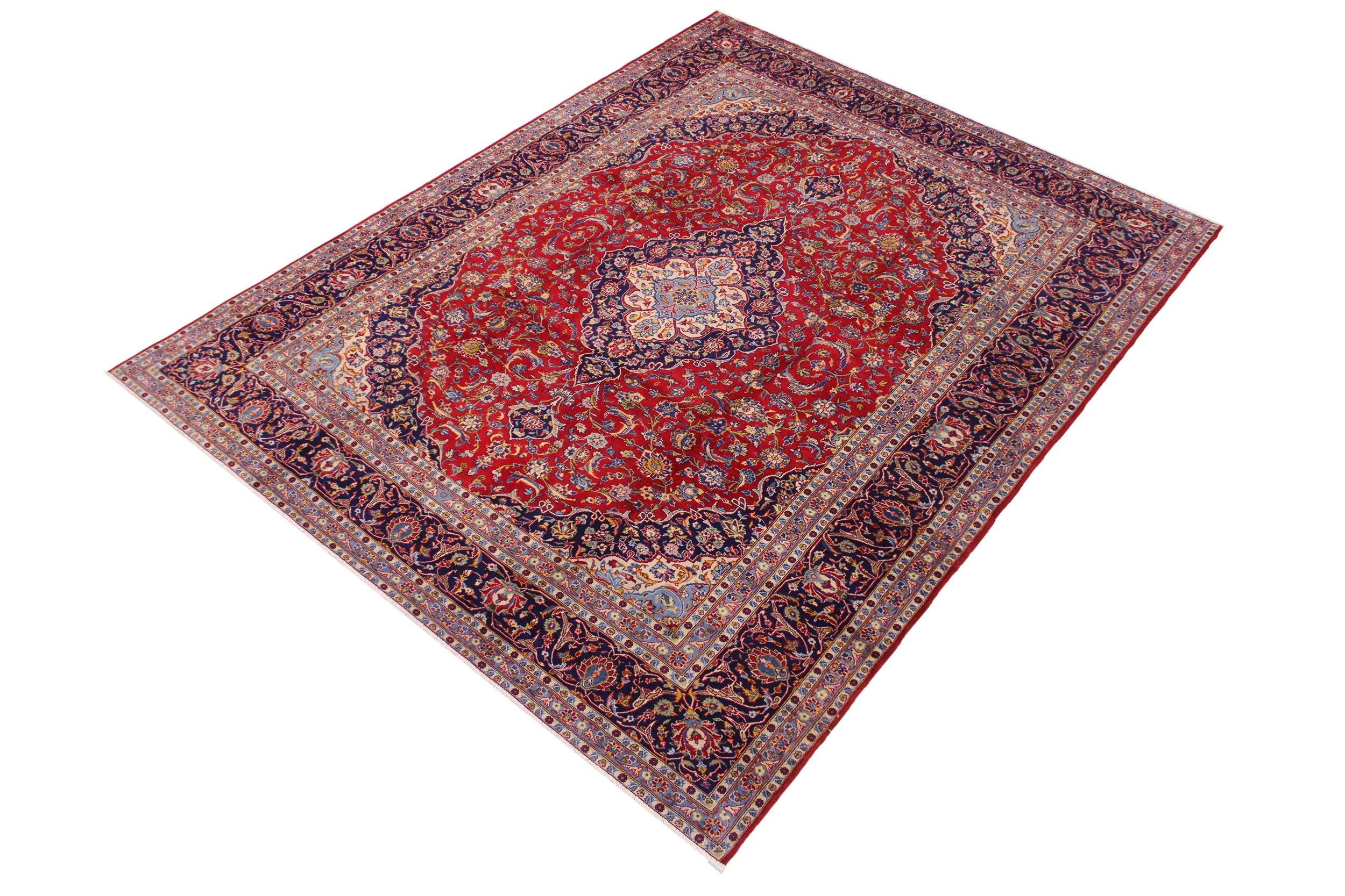 handmade Traditional Antique Red Blue Hand Knotted RECTANGLE 100% WOOL area rug 10 x 13