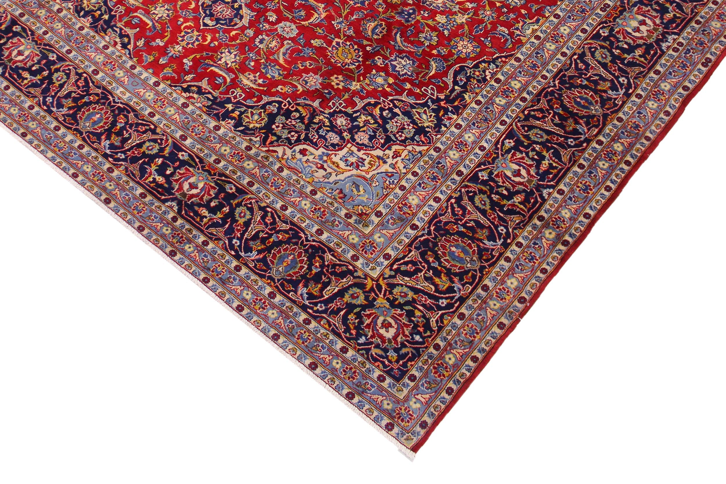handmade Traditional Antique Red Blue Hand Knotted RECTANGLE 100% WOOL area rug 10 x 13