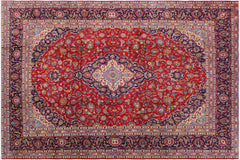 handmade Traditional Antique Red Blue Hand Knotted RECTANGLE 100% WOOL area rug 10 x 13
