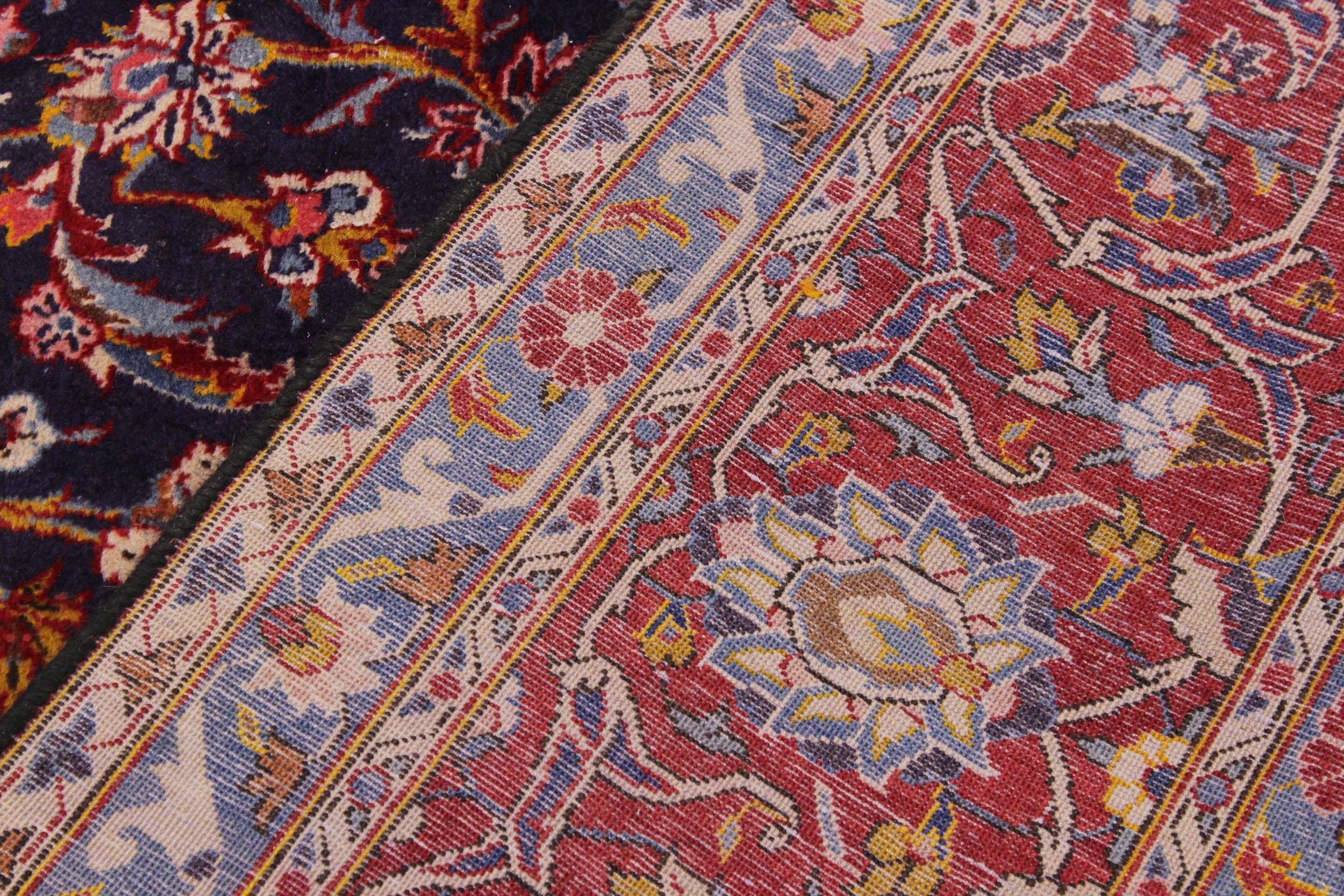 handmade Traditional Antique Blue Red Hand Knotted RECTANGLE 100% WOOL area rug 10 x 14