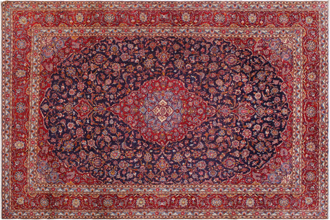 handmade Traditional Antique Blue Red Hand Knotted RECTANGLE 100% WOOL area rug 10 x 14