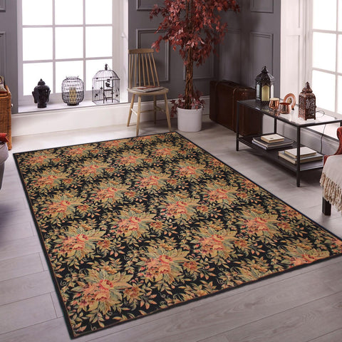 Antique Renaissance Floral Needle Point Vanda Rug - 7'6'' x 9'4''
