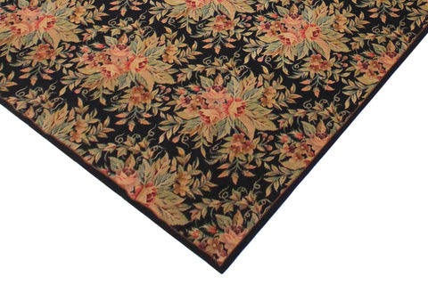 Antique Renaissance Floral Needle Point Vanda Rug - 7'6'' x 9'4''