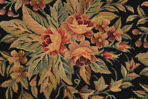 Antique Renaissance Floral Needle Point Vanda Rug - 7'6'' x 9'4''