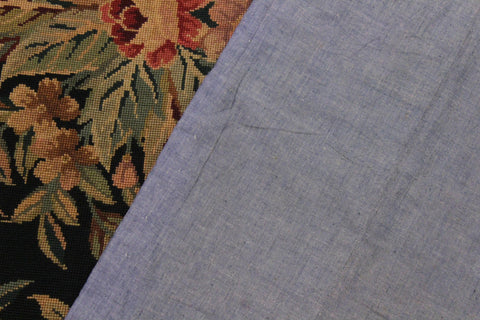 Antique Renaissance Floral Needle Point Vanda Rug - 7'6'' x 9'4''