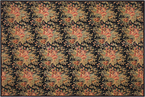 Antique Renaissance Floral Needle Point Vanda Rug - 7'6'' x 9'4''