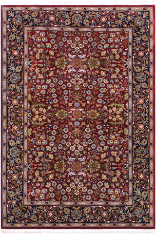 Turkish Antique Hereke Santa Wool & Silk Rug - 4'0''X6'0''