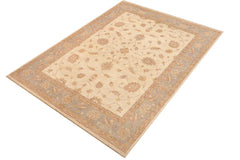 handmade Traditional Kafkaz Beige Blue Hand Knotted RECTANGLE 100% WOOL area rug 8 x 10