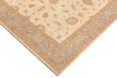 handmade Traditional Kafkaz Beige Blue Hand Knotted RECTANGLE 100% WOOL area rug 8 x 10
