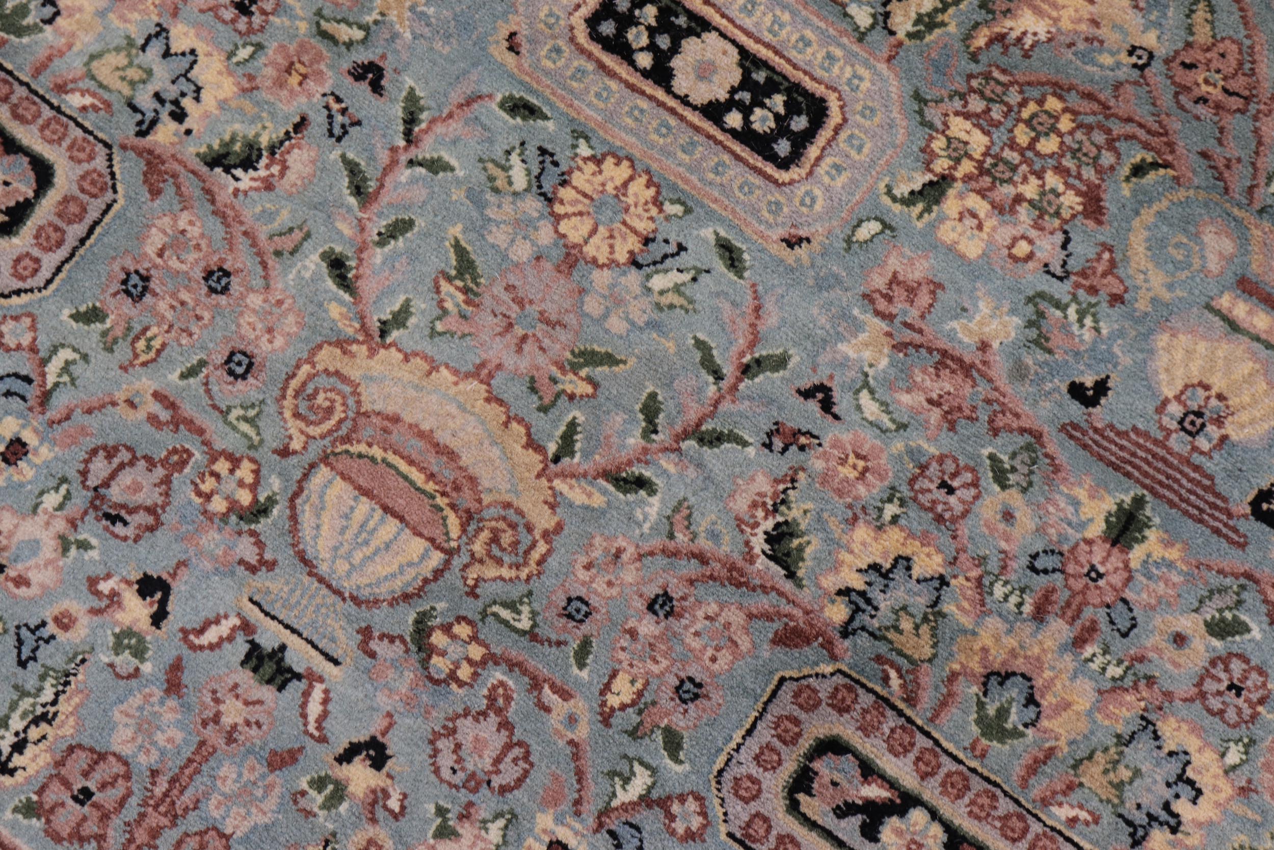 handmade Transitional Razia Lt. Green Lt. Green Hand Knotted RECTANGLE 100% WOOL area rug 10x14