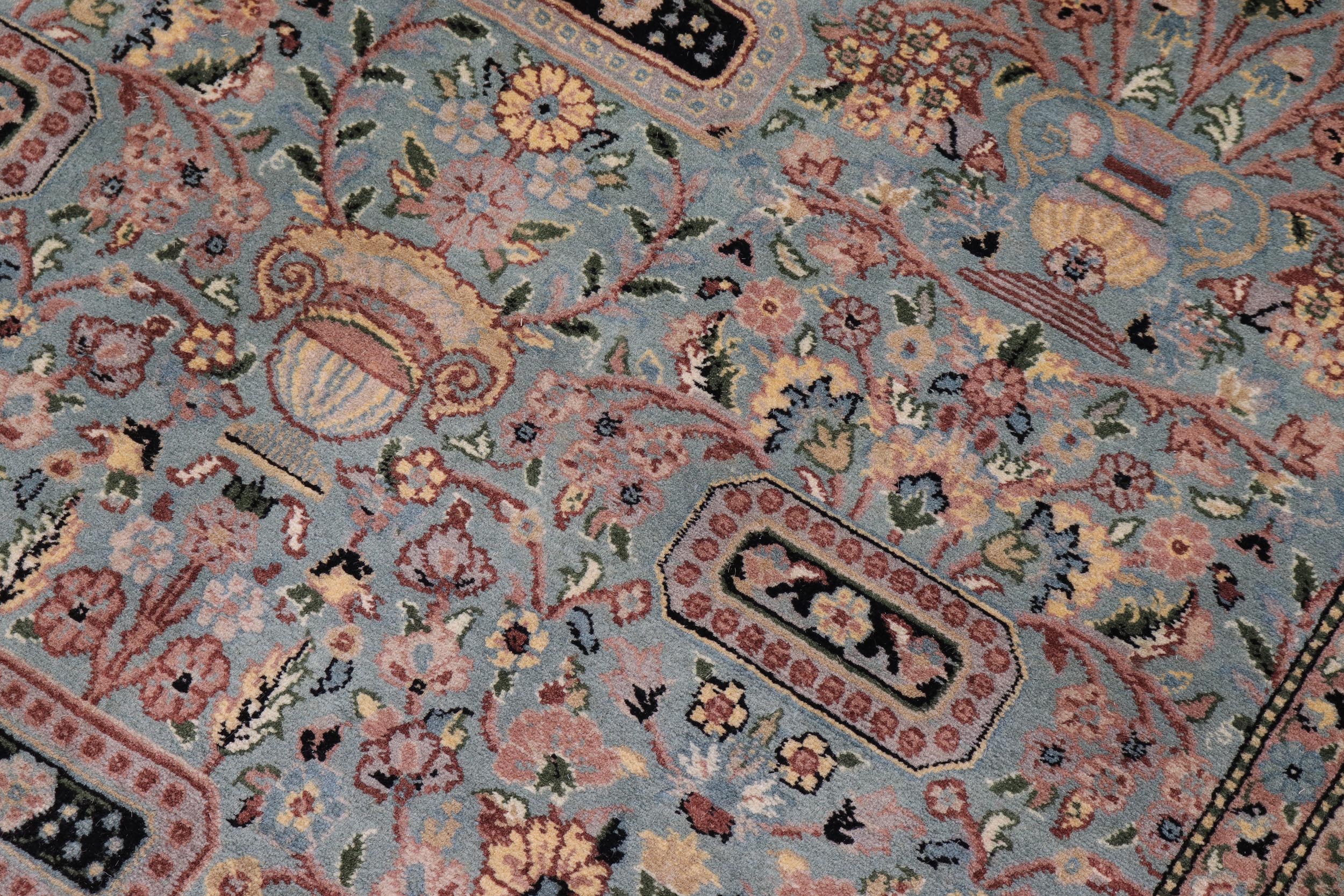 handmade Transitional Razia Lt. Green Lt. Green Hand Knotted RECTANGLE 100% WOOL area rug 10x14