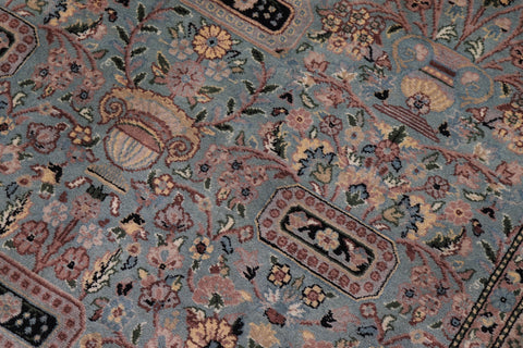 handmade Transitional Razia Lt. Green Lt. Green Hand Knotted RECTANGLE 100% WOOL area rug 10x14