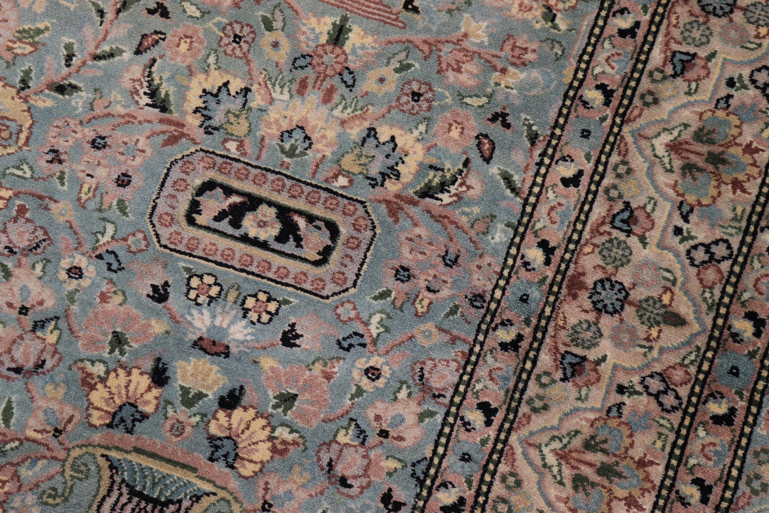 handmade Transitional Razia Lt. Green Lt. Green Hand Knotted RECTANGLE 100% WOOL area rug 10x14