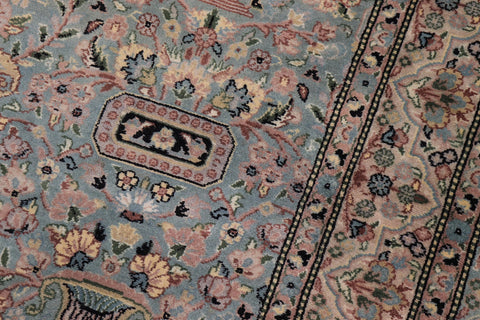 handmade Transitional Razia Lt. Green Lt. Green Hand Knotted RECTANGLE 100% WOOL area rug 10x14