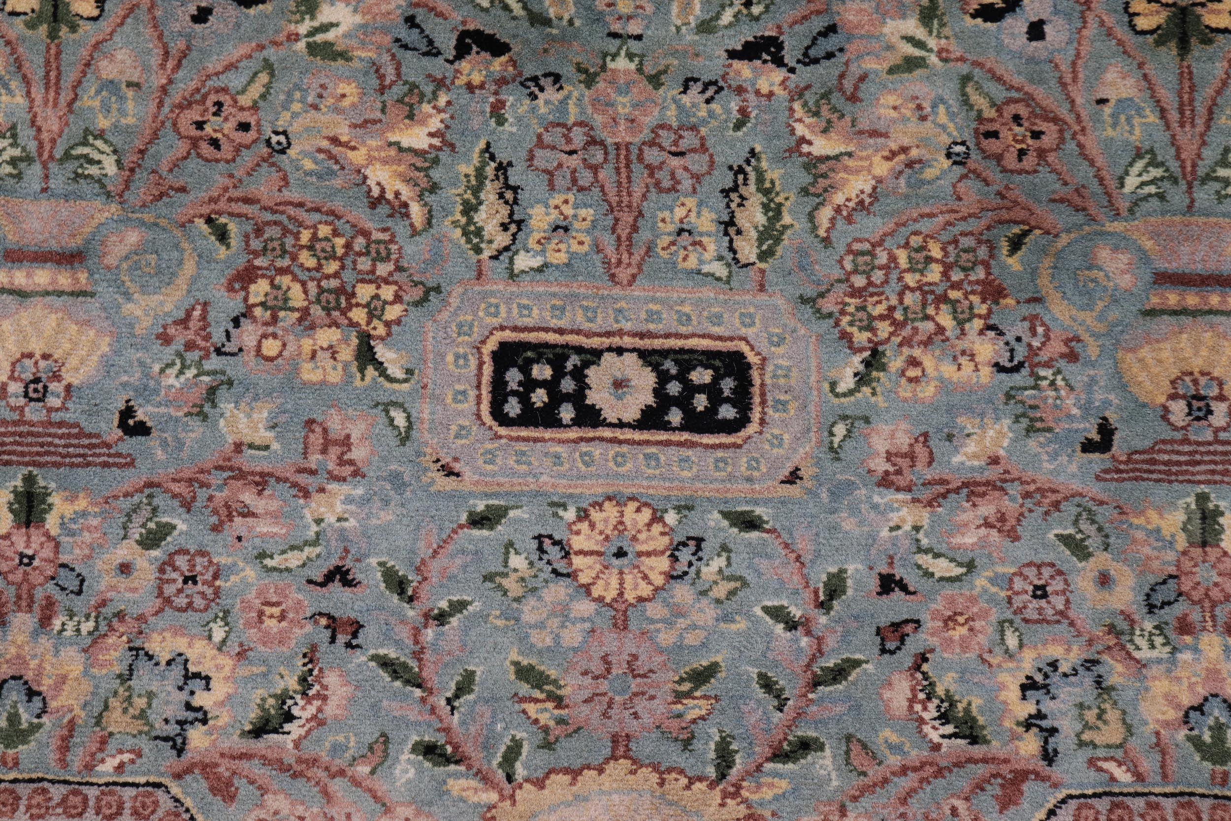 handmade Transitional Razia Lt. Green Lt. Green Hand Knotted RECTANGLE 100% WOOL area rug 10x14