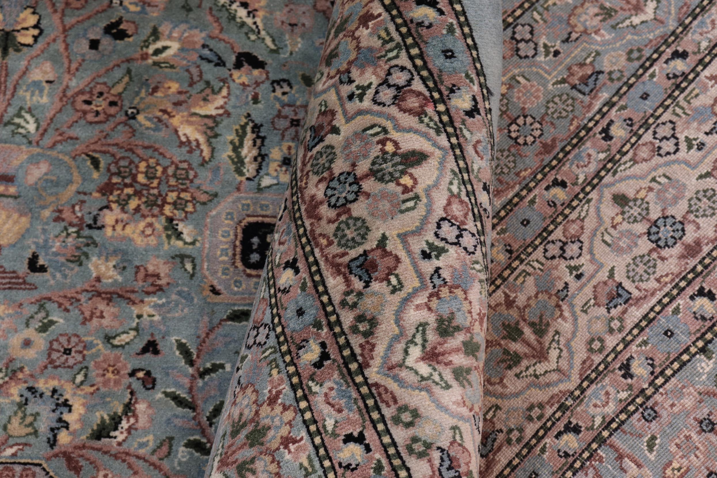 handmade Transitional Razia Lt. Green Lt. Green Hand Knotted RECTANGLE 100% WOOL area rug 10x14