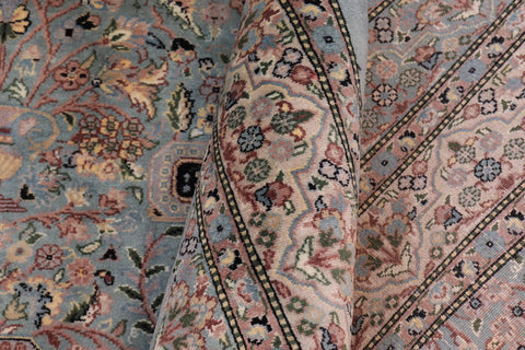 handmade Transitional Razia Lt. Green Lt. Green Hand Knotted RECTANGLE 100% WOOL area rug 10x14