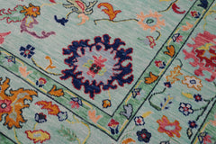 handmade Traditional Oushak Lt. Blue Lt. Blue Hand-made RECTANGLE 100% WOOL area rug 9' x 12'