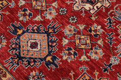 handmade Geometric Super Kazak Red Beige Hand-made RECTANGLE 100% WOOL area rug 6x9