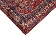 handmade Geometric Super Kazak Red Beige Hand Knotted RECTANGLE 100% WOOL area rug 5' x 7'