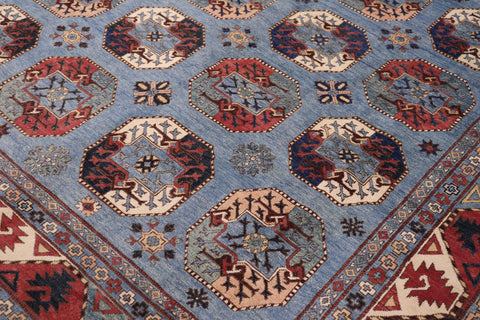 handmade Transitional Sarapi Lt. Blue Beige Hand-made RECTANGLE 100% WOOL area rug 8' x 10'