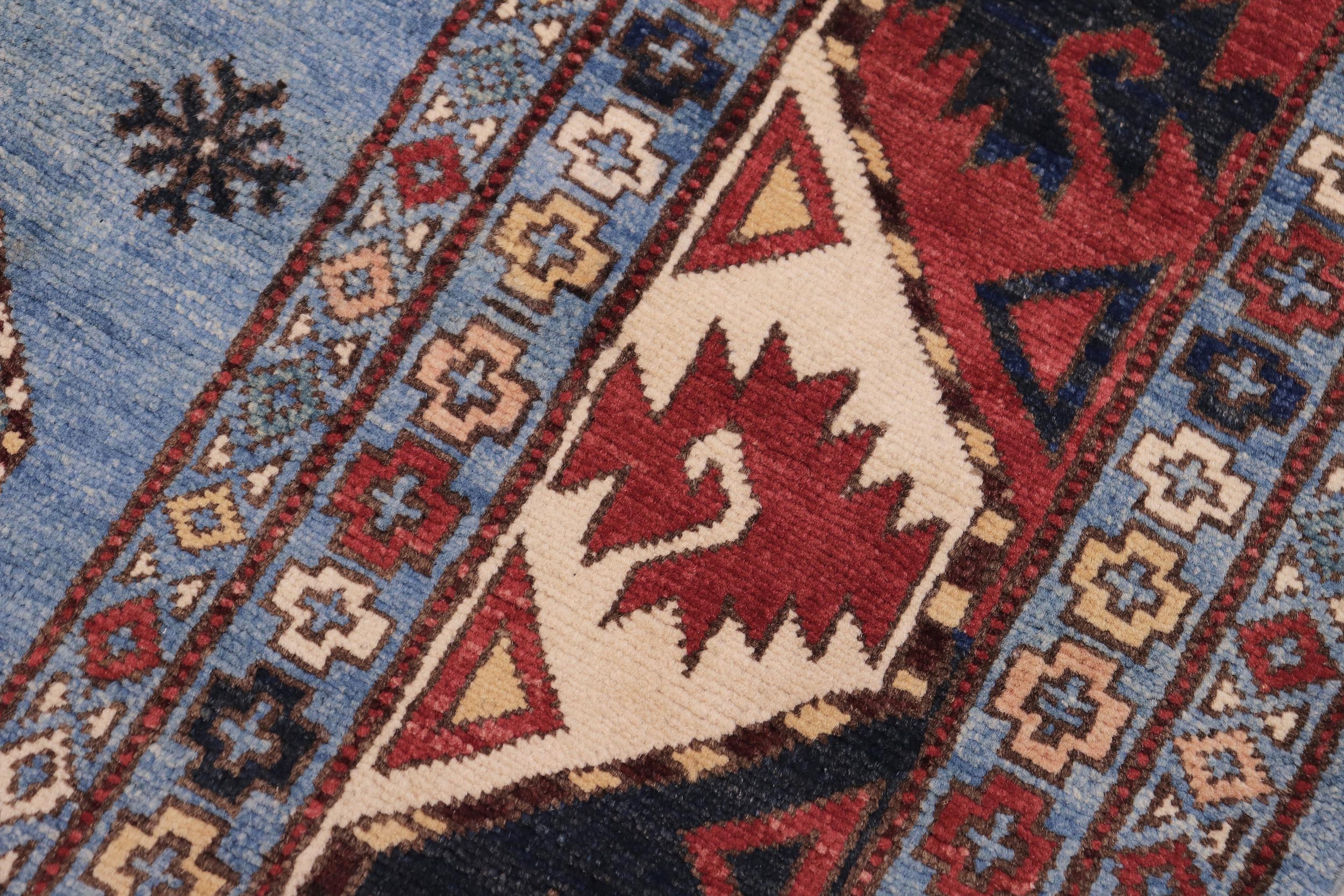 handmade Transitional Sarapi Lt. Blue Beige Hand-made RECTANGLE 100% WOOL area rug 8' x 10'