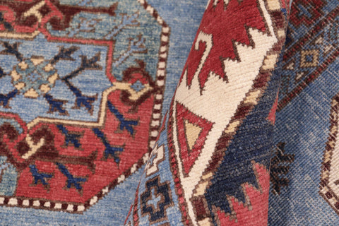 handmade Transitional Sarapi Lt. Blue Beige Hand-made RECTANGLE 100% WOOL area rug 8' x 10'