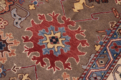 handmade Transitional Kafkaz Brown Beige Hand-made RECTANGLE 100% WOOL area rug 8' x 9'