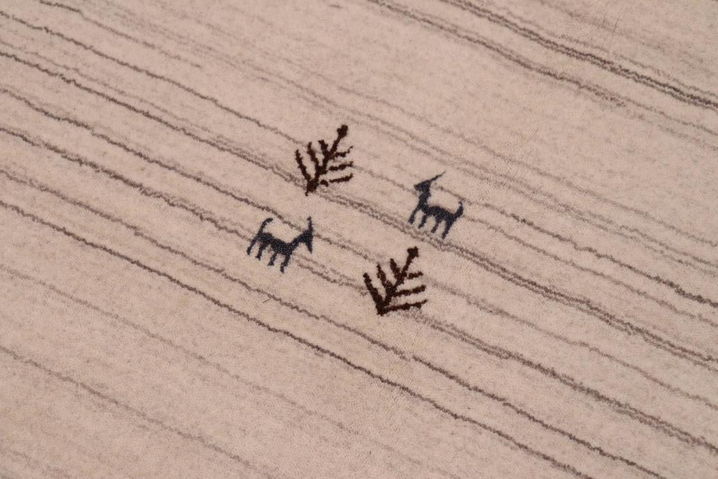 handmade Modern Gabbeh Ivory Ivory Hand-made RECTANGLE 100% WOOL area rug 9x12