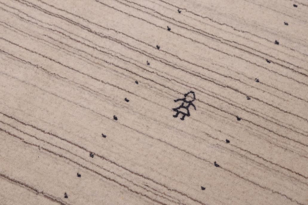 handmade Modern Gabbeh Ivory Ivory Hand-made RECTANGLE 100% WOOL area rug 9x12