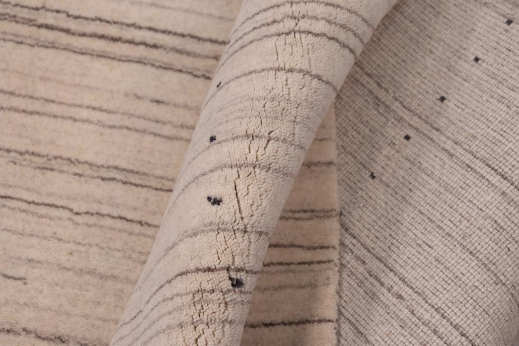 handmade Modern Gabbeh Ivory Ivory Hand-made RECTANGLE 100% WOOL area rug 9x12