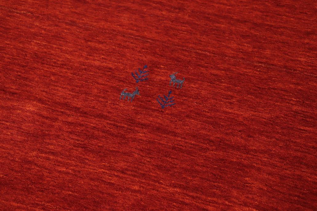 handmade Modern Gabbeh Rust Rust Hand-made RECTANGLE 100% WOOL area rug 8x10