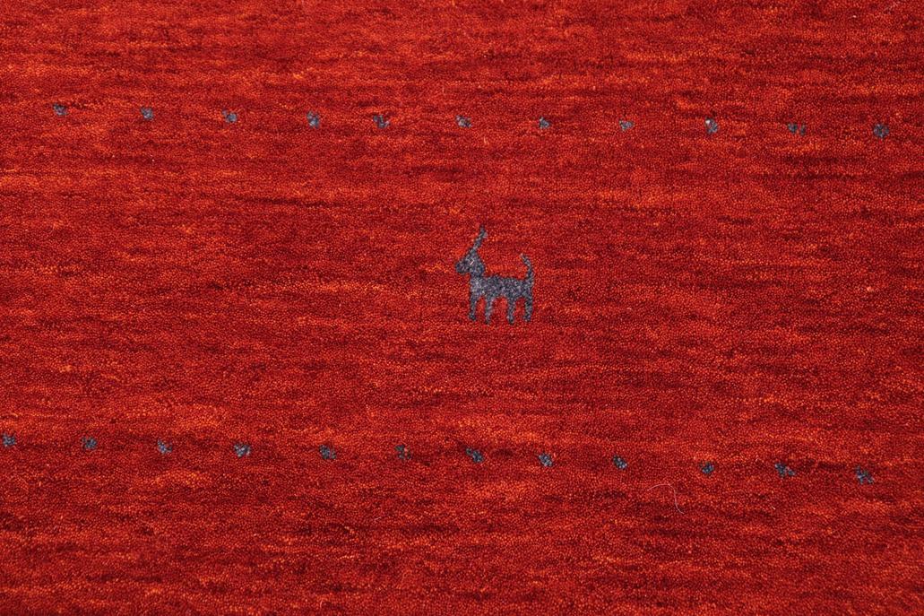 handmade Modern Gabbeh Rust Rust Hand-made RECTANGLE 100% WOOL area rug 8x10