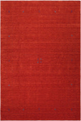 handmade Modern Gabbeh Rust Rust Hand-made RECTANGLE 100% WOOL area rug 8x10