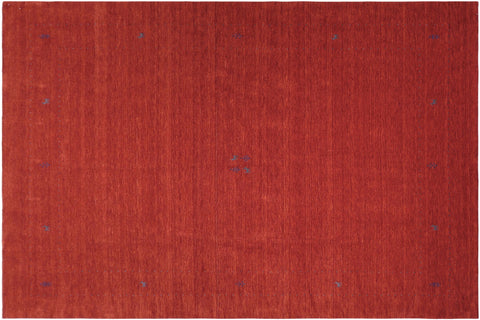 handmade Modern Gabbeh Rust Rust Hand-made RECTANGLE 100% WOOL area rug 8x10