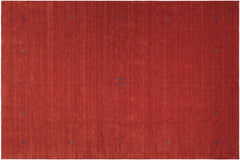 handmade Modern Gabbeh Rust Rust Hand-made RECTANGLE 100% WOOL area rug 8x10