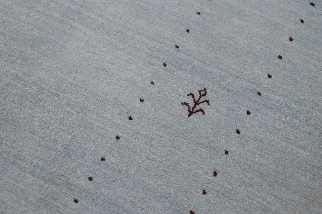 handmade Modern Gabbeh Light Blue Light Blue Hand-made RECTANGLE 100% WOOL area rug 8x10