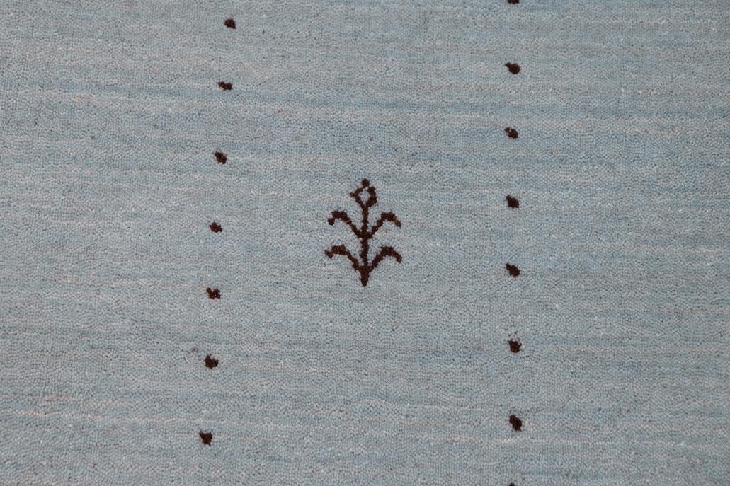 handmade Modern Gabbeh Light Blue Light Blue Hand-made RECTANGLE 100% WOOL area rug 8x10