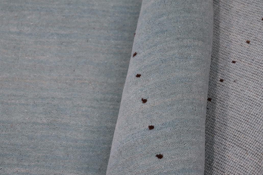 handmade Modern Gabbeh Light Blue Light Blue Hand-made RECTANGLE 100% WOOL area rug 8x10